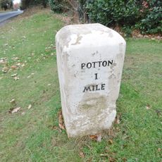 Milestone, Biggleswade Road, at entrance to golf club