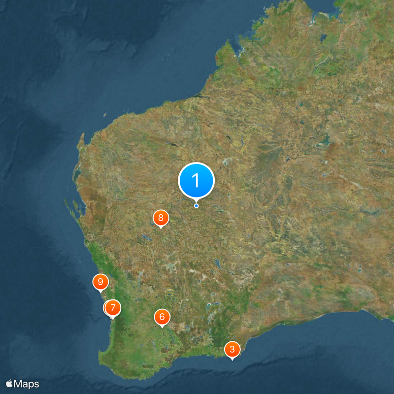Australia Occidentale Mappa