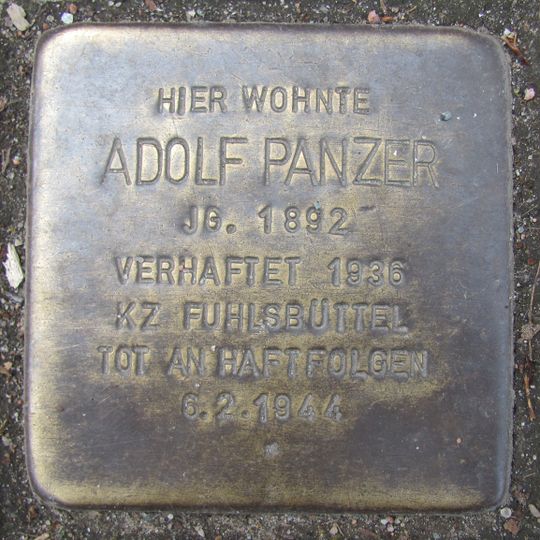 Stolperstein en memoria de Adolf Panzner