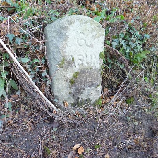Milestone, opp. lane to Chumhill, 50m W of Bratton Cross