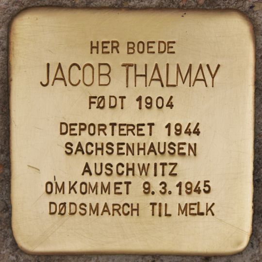 Stolperstein à la mémoire de Jacob Thalmay