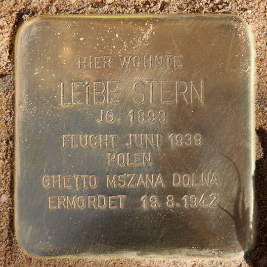 Stolperstein dedicated to Leibe Stern