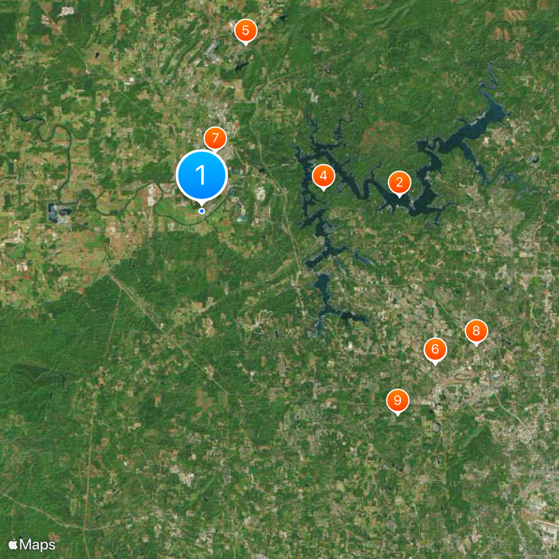 Etowah Indian Mounds Mapa