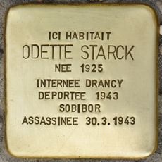 Stolperstein dedicated to Odette Starck