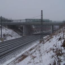 Bridge of Broumarská street over railway line