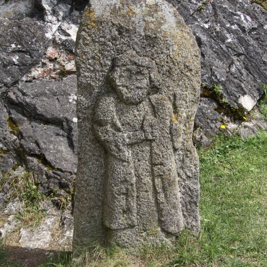 Křížový kámen na hradě Rabí