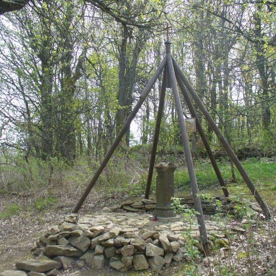 Pomník zaniklého kostela v zaniklé obci Habartice