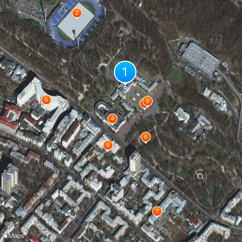 Mariinskyi Palace Map