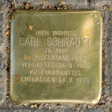 Stolperstein à la mémoire de Carl Schrader