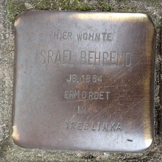 Stolperstein dedicated to Israel Behrend