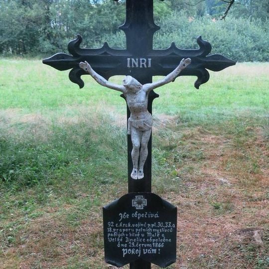 Pomník padlým 29. 6. 1866 u rybníku Vražda jižně od Malé Jinolice