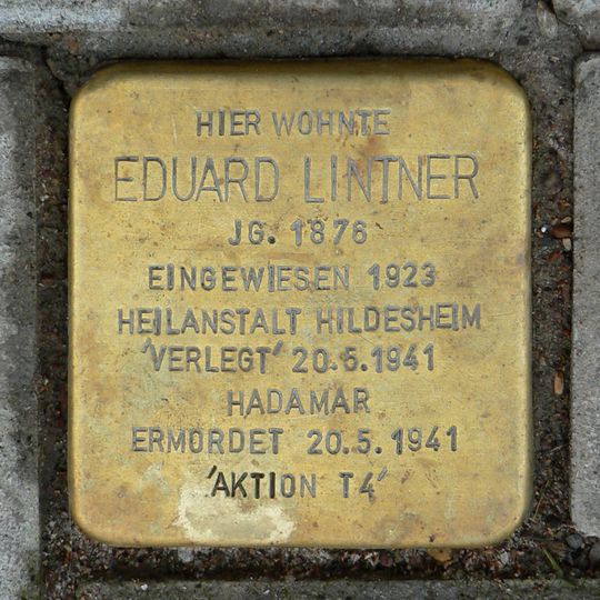 Stolperstein à la mémoire d’Eduard Lintner