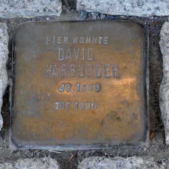 Stolperstein dedicated to David Harburger