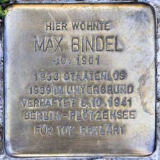 Stolperstein en memoria de Max Bindel