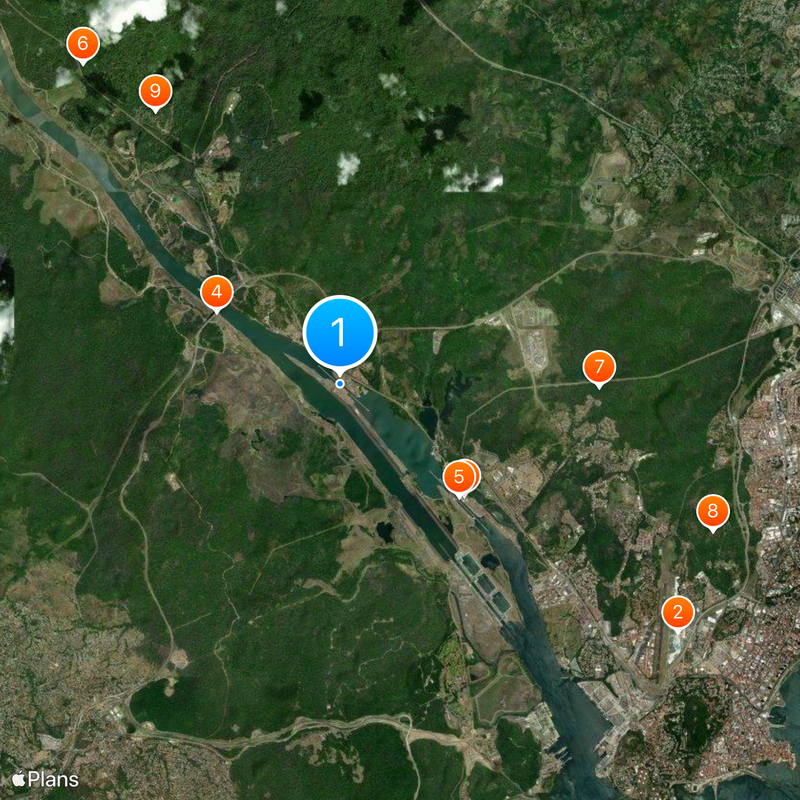 Écluses du canal de Panama Carte