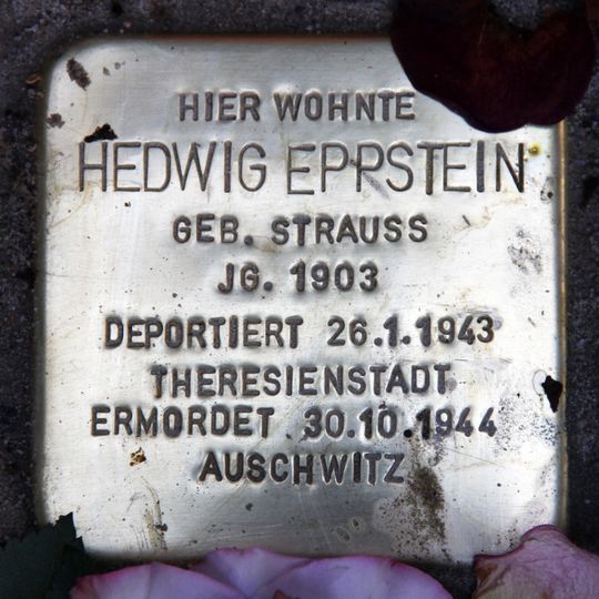 Stolperstein dedicated to Hedwig Eppstein