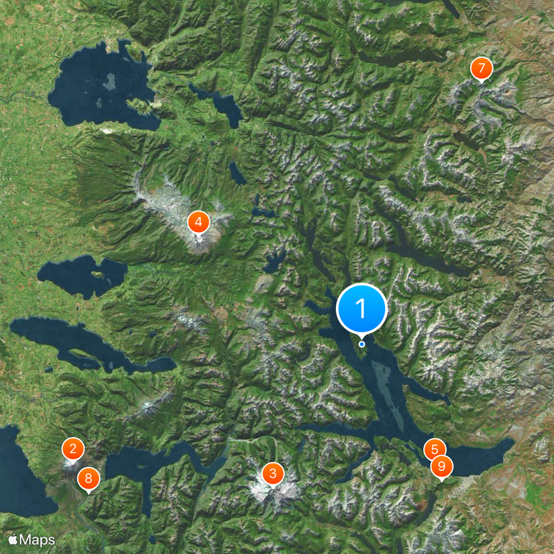 Los Arrayanes National Park Kaart