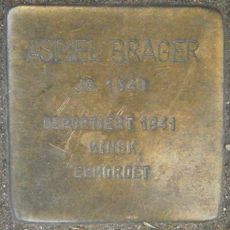 Stolperstein à la mémoire d’Asriel Brager