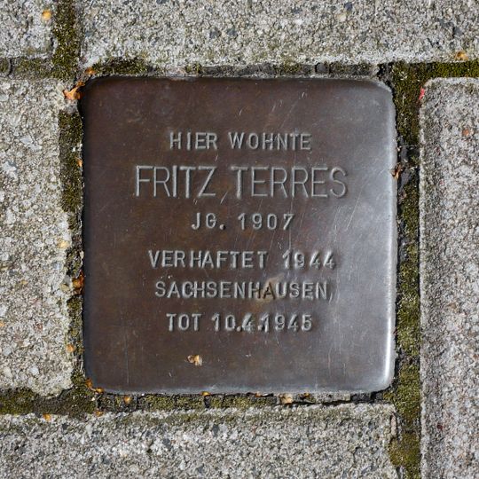 Stolperstein en memoria de Fritz Terres