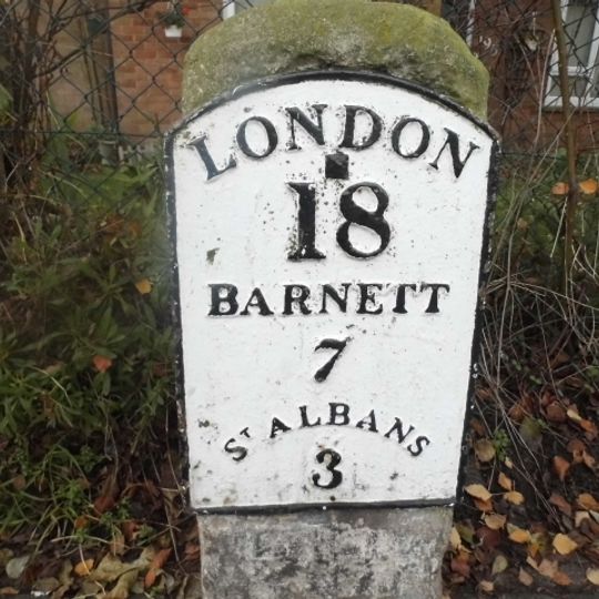 Milestone On Verge At Junction With Haseldine Road