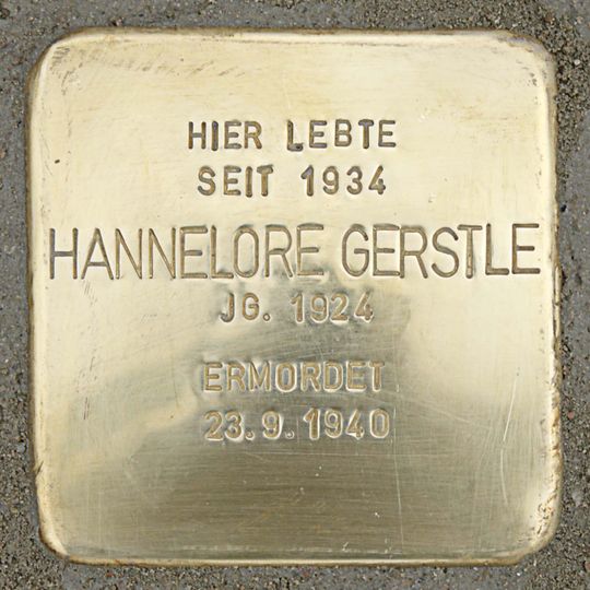 Stolperstein en memoria de Hannelore Gerstle