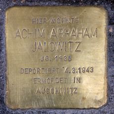 Stolperstein en memoria de Achim Abraham Jalowitz