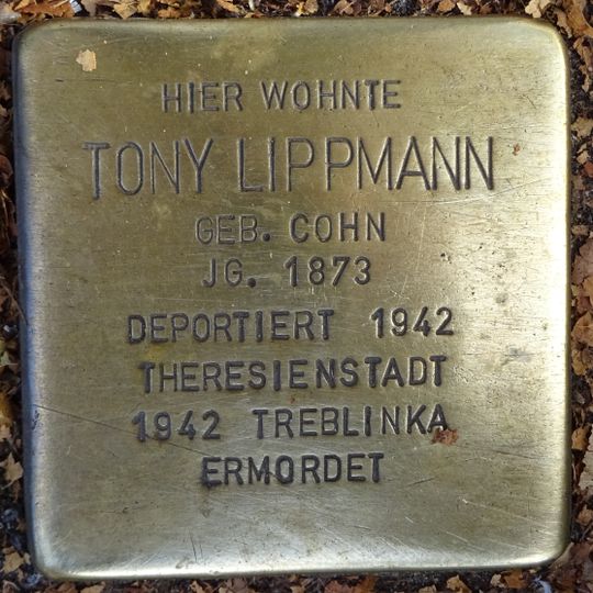 Stolperstein en memoria de Tony Lippmann