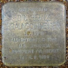 Stolperstein en memoria de Heinz Braunschweiger