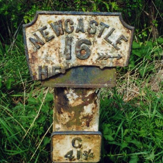 Milepost, Howden Dene, near Cricket Plantation