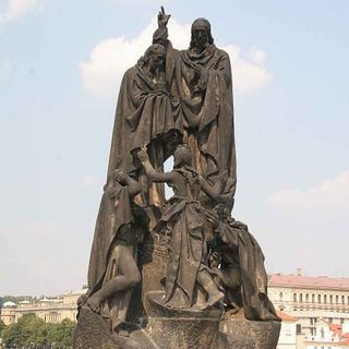 Statues of Saints Cyril and Methodius at Charles Bridge