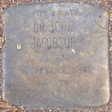 Stolperstein dedicated to John Jacobsohn