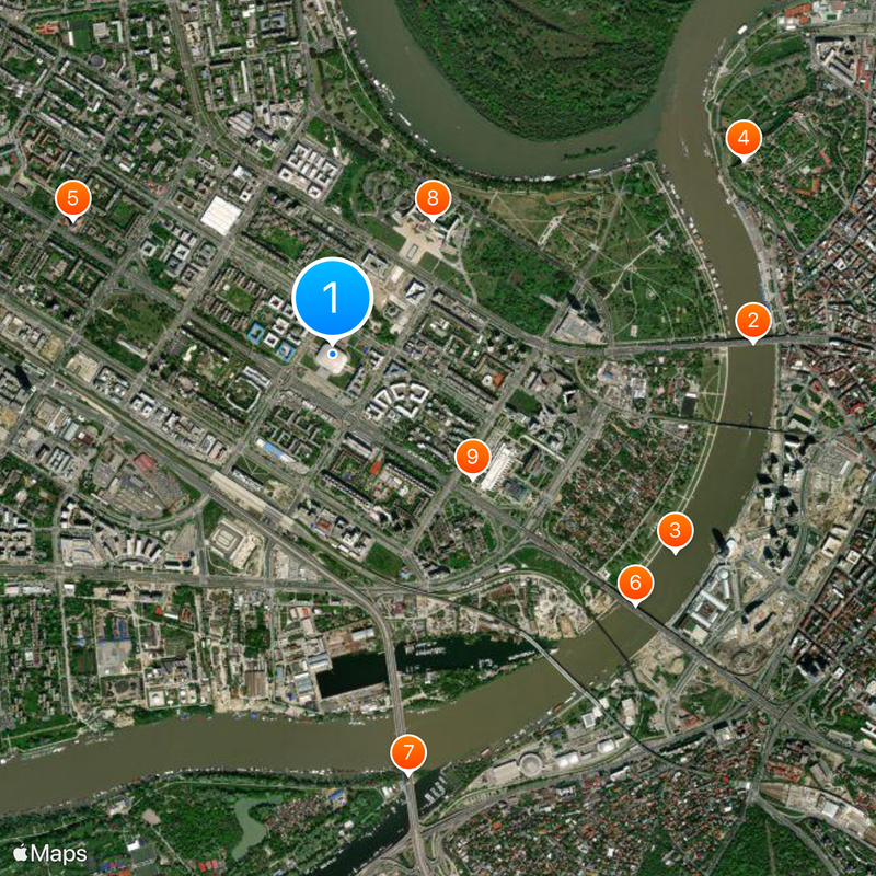 Belgrade Arena Map