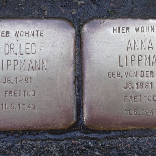 Stolperstein en memoria de Leo Lippmann