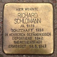 Stolperstein dedicated to Richard Schlomann