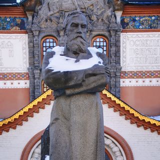 Monument to P. Tretyakov near the Tretyakov Gallery