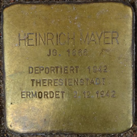 Stolperstein en memoria de Heinrich Mayer
