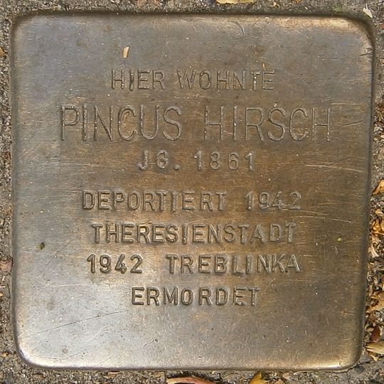 Stolperstein en memoria de Pincus Hirsch