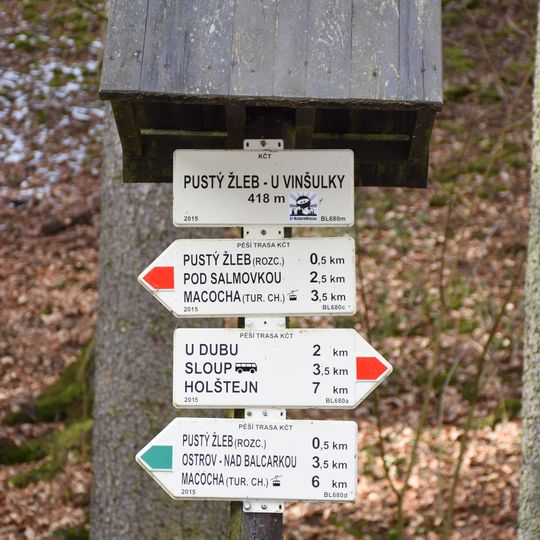 Rozcestník Pustý žleb - U Vinšulky
