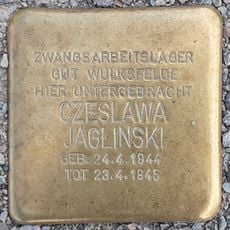 Stolperstein dedicated to Czeslawa Jaglinski (daughter)