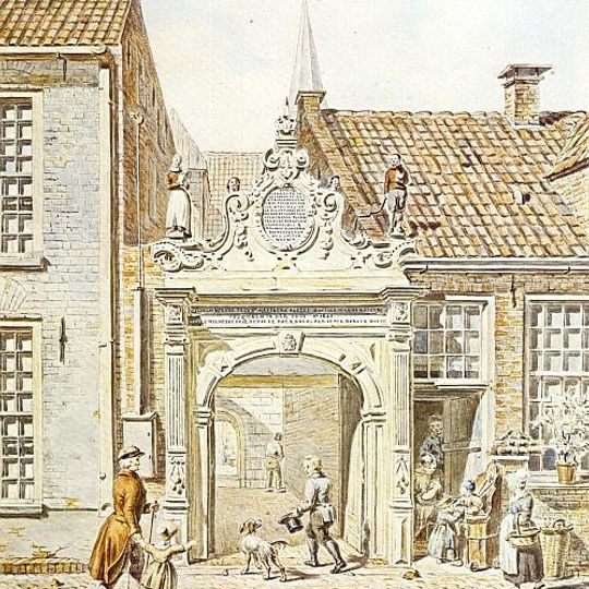 Rode Weeshuis, toegangspoort met hek