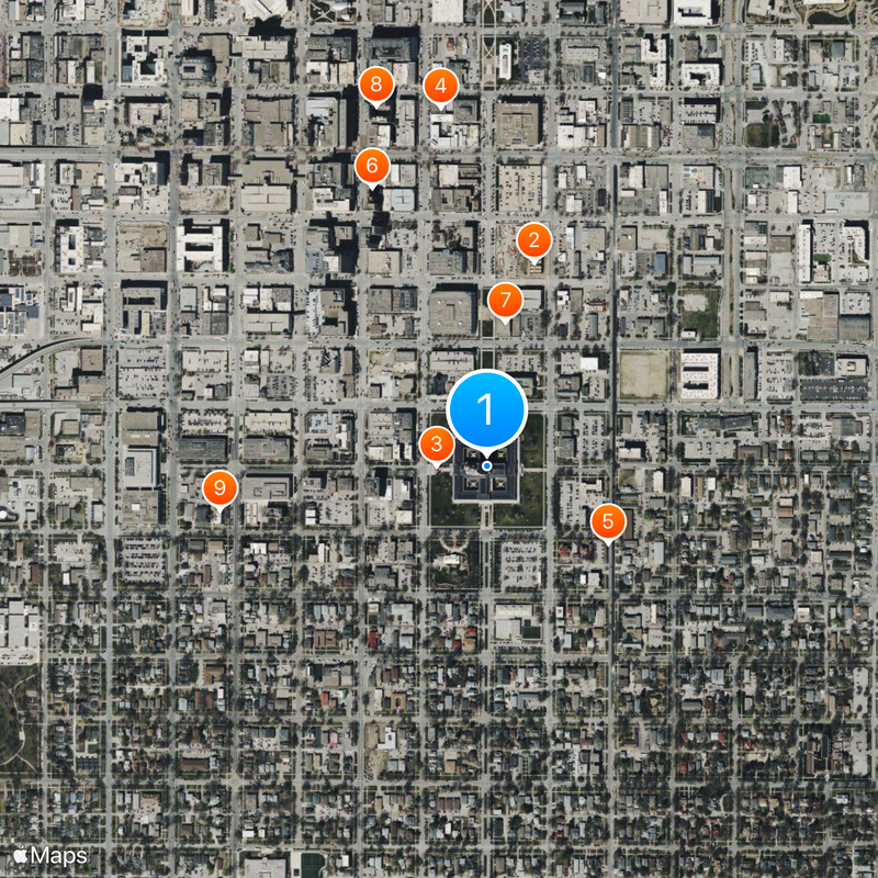 Nebraska State Capitol Mapa