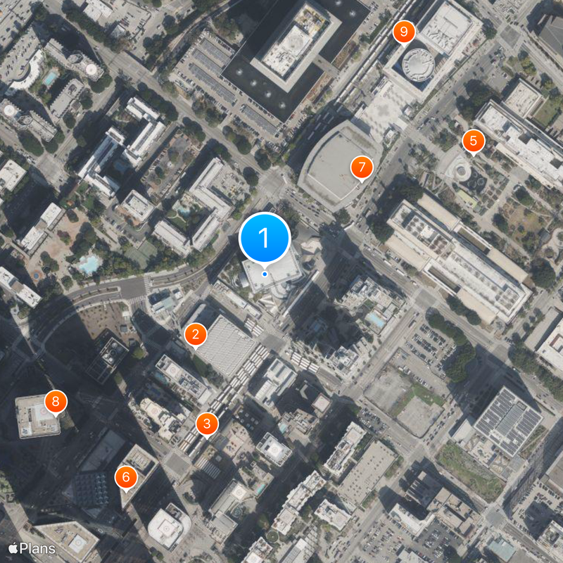 Walt Disney Concert Hall Map