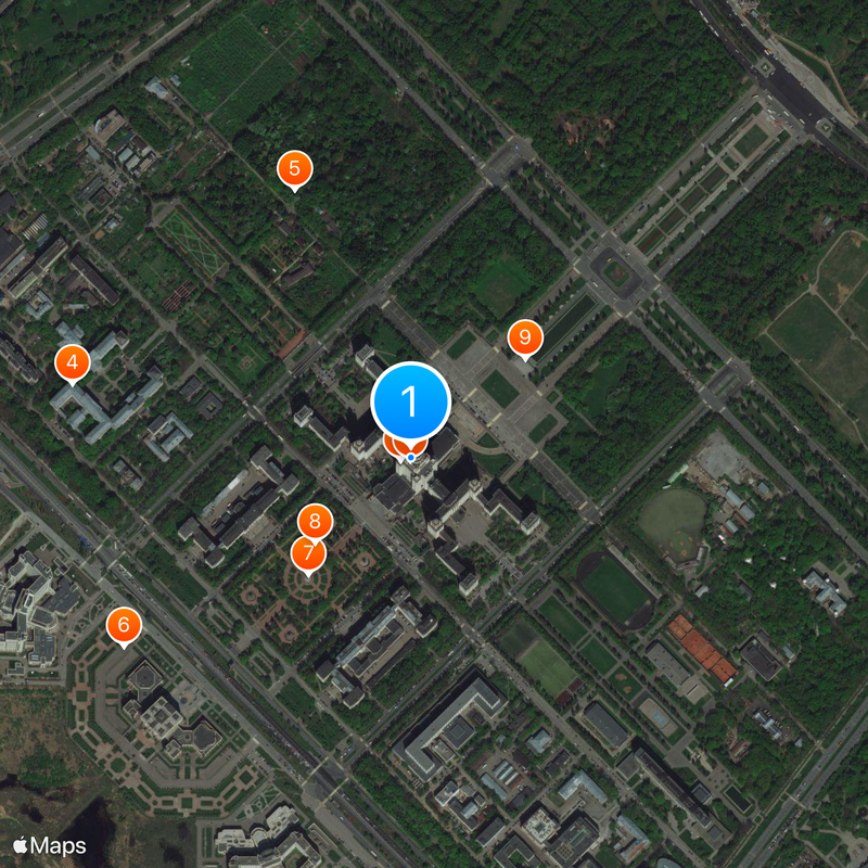 MSU Faculty of Mechanics and Mathematics Map