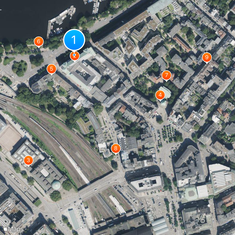 Hotel Atlantic Hamburg, Autograph Collection Mapa