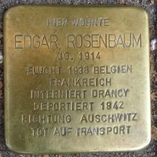 Stolperstein dedicated to Edgar Rosenbaum