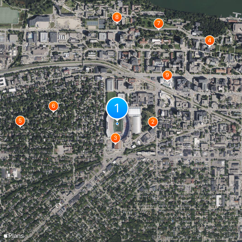 Camp Randall Stadium Karte