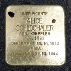 Stolperstein en memoria de Alice Schlochauer