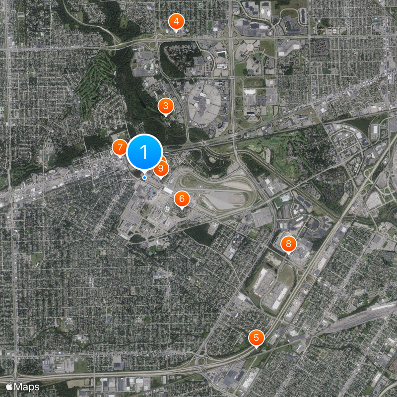 Automotive Hall of Fame Mappa