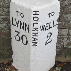 Milestone, 90yds W of entrance to Park House