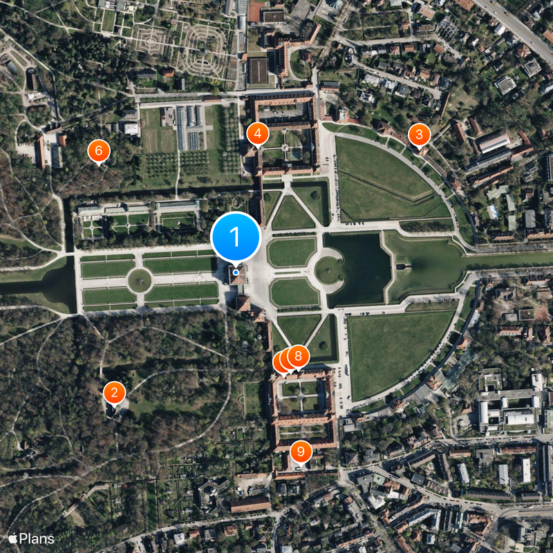 Pałac Nymphenburg Mapa
